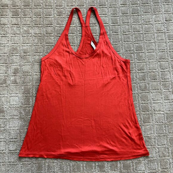 Trina Turk Racer Back Tank Top Bundle Small 100% Viscose Chartreuse Red Orange - Picture 12 of 16